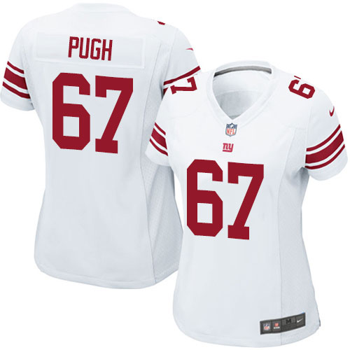 Women's Limited Justin Pugh Nike Jersey White Road - #67 NFL New York Giants